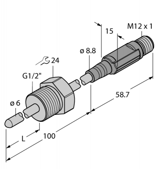 Turck TTM150C-206A-G1/2-LI6-H1140-L050-50/150C 