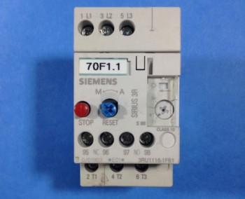 Siemens 3RU1116-1FB1 OVERLOAD RELAY 6A 0.55KW IP20  - изображение 1