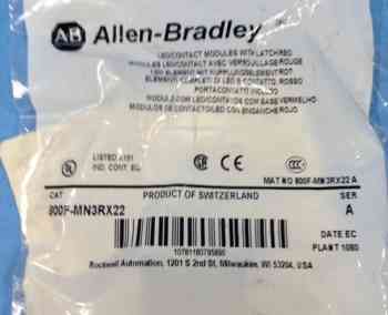 Allen Bradley 800F-MN3RX22 SERIES A INTEGRATED LED 