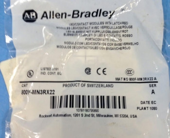 Allen Bradley 800F-MN3RX22 SERIES A INTEGRATED LED  - изображение 1
