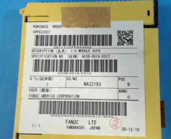 GE Fanuc A03B-0819-C012 I/O MODULE AIFO 