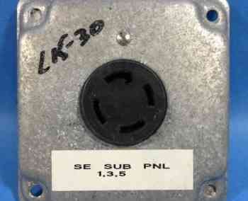 Eaton AHL1530R RECEPTACLE SINGLE 30A 250V 3PH 3P4W H/L BK 