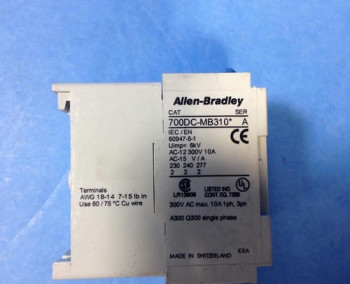 Allen Bradley 700DC-MB310 RELAY MINI- CONTROL 00VDC  - изображение 1