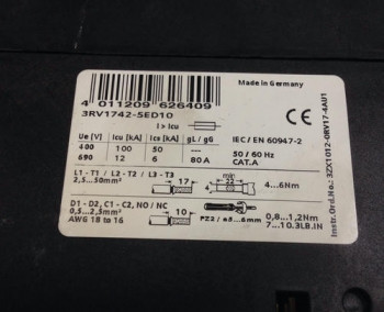 Siemens 3RV1742-5ED10 CIRCUIT BREAKER  - изображение 1