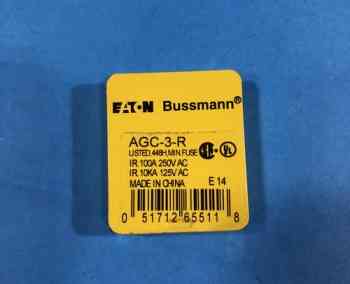 Eaton AGC-3R PACK OF 3 CARTRIDGE FUSES 