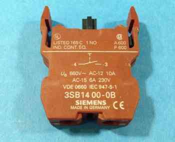 Siemens 3SB1400-0B CONTACT BLOCK 10A 