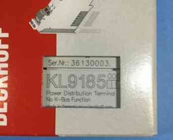 Beckhoff KL9185 POTENTIAL DISTRIBUTION TERMINAL 230VAC 