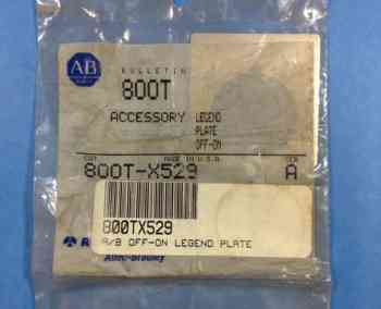 Allen Bradley 800T-X529 LEGEND PLATE ON OFF SERIES A 