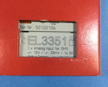 Beckhoff EL3351 1 CHANNEL RESISTOR BRIDGE TERMINAL 5V 2 INPUTS  - изображение 1