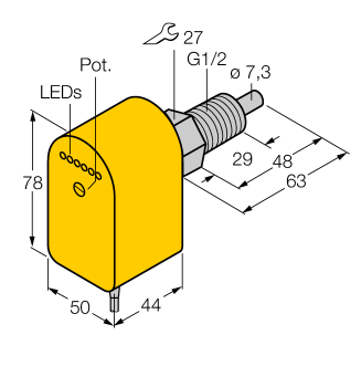 Turck FCS-GL1/2A4P-VRX/24VDC5M 