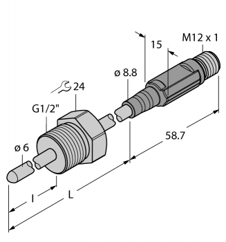 Turck TTM150C-206A-G1/2-LI6-H1140-L250-50/150C 